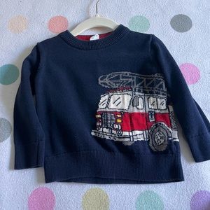 Gap fire truck sweater